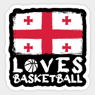 Georgia Loves Basketball Sticker